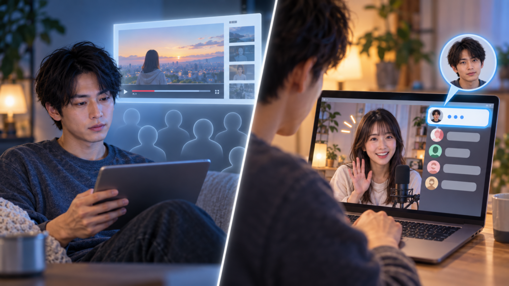 YouTubeは見るだけなら匿名だがコメントやライブチャットではアカウントが見える違い
