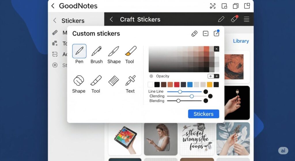 Goodnotes5でのスタンプの作り方も基本は同じ