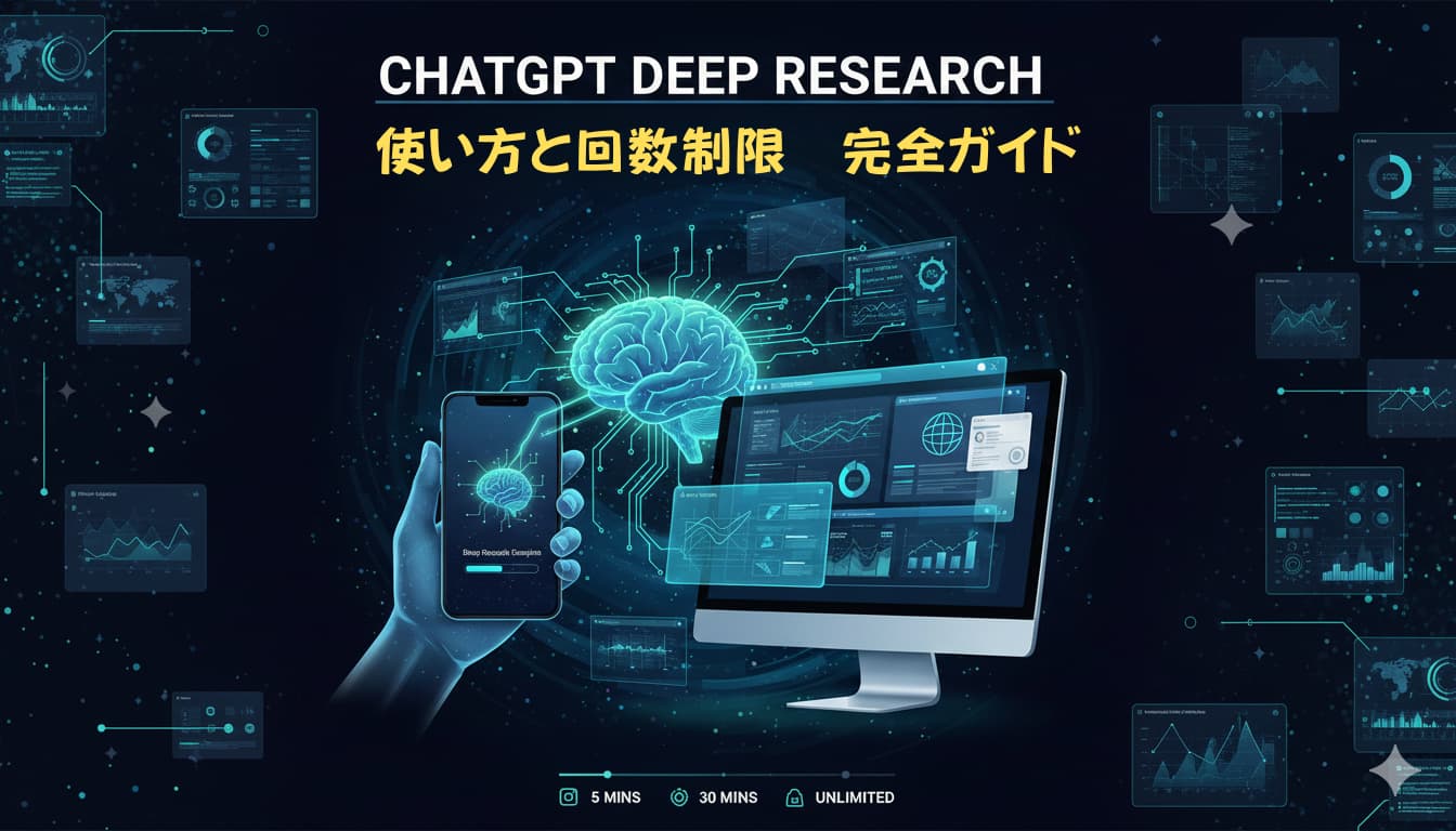 ChatGPTのDeep Research完全ガイド：使い方と回数制限