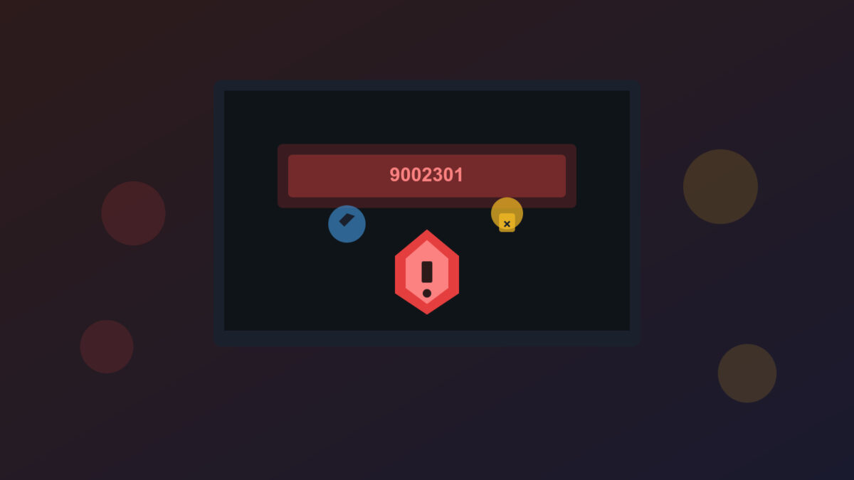 エラーコード9002301は無効化の合図