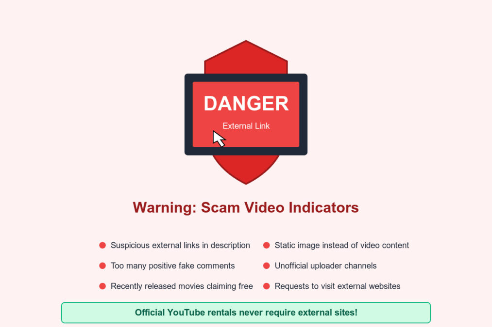 詐欺動画の見分け方と外部リンクの危険性