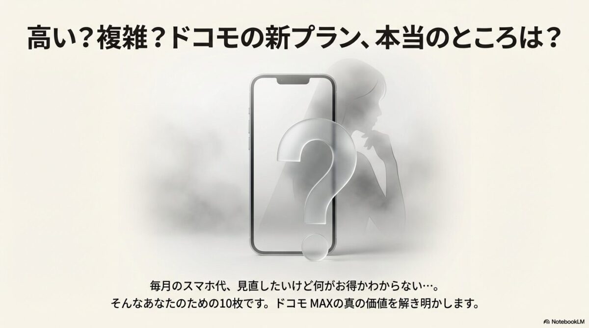 ドコモの新プラン『ドコモMAX』の真の価値を解き明かす、スマホ代見直しガイドの表紙