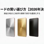 楽天カードの賢い選び方2026年決定版。損益分岐点と2枚持ち戦略で家計を最適化するスライドの表紙。