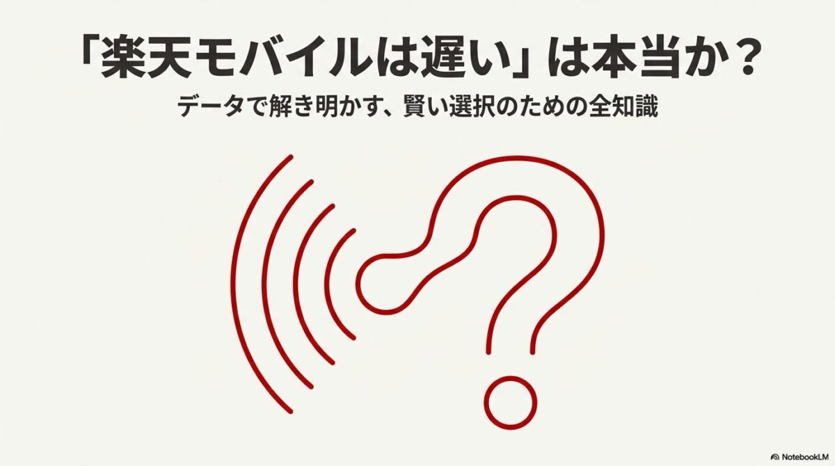 楽天モバイルの速度は本当に遅いのか？データで解き明かす賢い選択のための全知識。