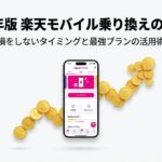2026年版の楽天モバイル乗り換え決定版スライド。損をしないタイミングと最強プラン活用術のタイトル 。