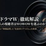 なぜ大人の視聴者はWOWOWを選ぶのか？地上波にはない映画品質と社会派リアリズムの真価を解説するスライドの表紙。