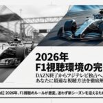 2026年のF1視聴環境ガイド。DAZN終了からフジテレビ独占への移行を解説する表紙画像。