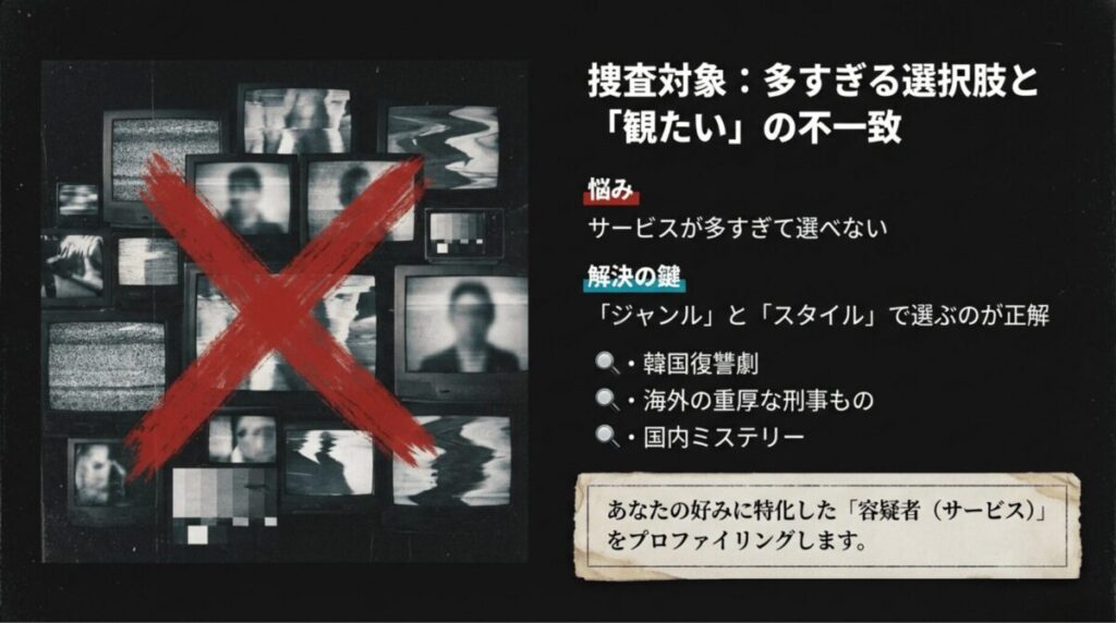 選択肢の多さと不一致という悩みを、ジャンルとスタイルで解決するプロファイリングの提案