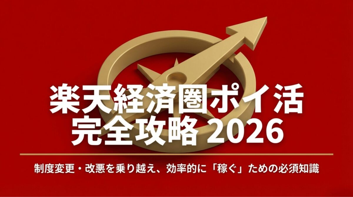 楽天経済圏ポイ活完全攻略2026 制度変更を乗り越え効率的に稼ぐためのスライド表紙