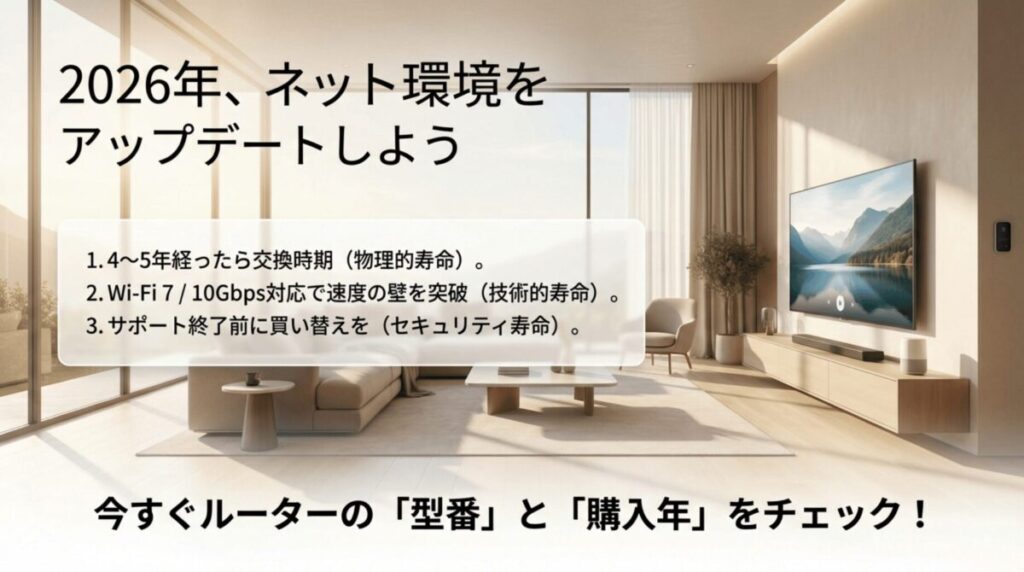 物理的・技術的・セキュリティの3つの寿命をチェックし、2026年にルーターをアップデート