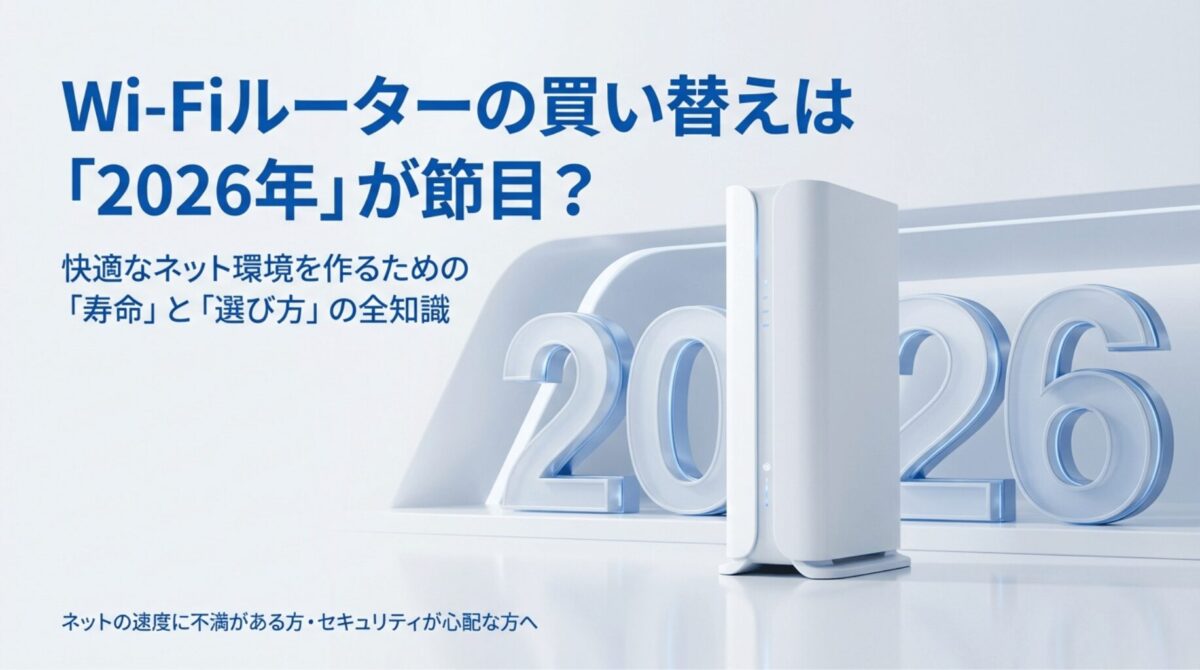 Wi-Fiルーターの買い替えは2026年が節目。快適なネット環境を作るための寿命と選び方の全知識