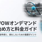 WOWOWオンデマンドの失敗しない登録手順と損をしないための重要ポイントをまとめたガイドの表紙スライド。