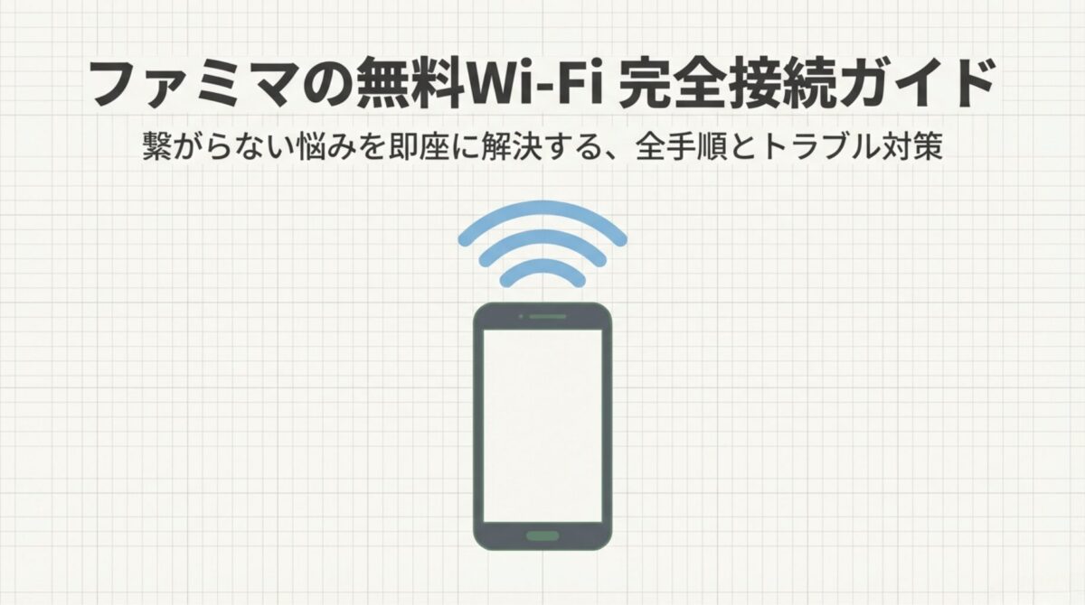 ファミマの無料Wi-Fi接続手順とトラブル対策をまとめたガイドの表紙