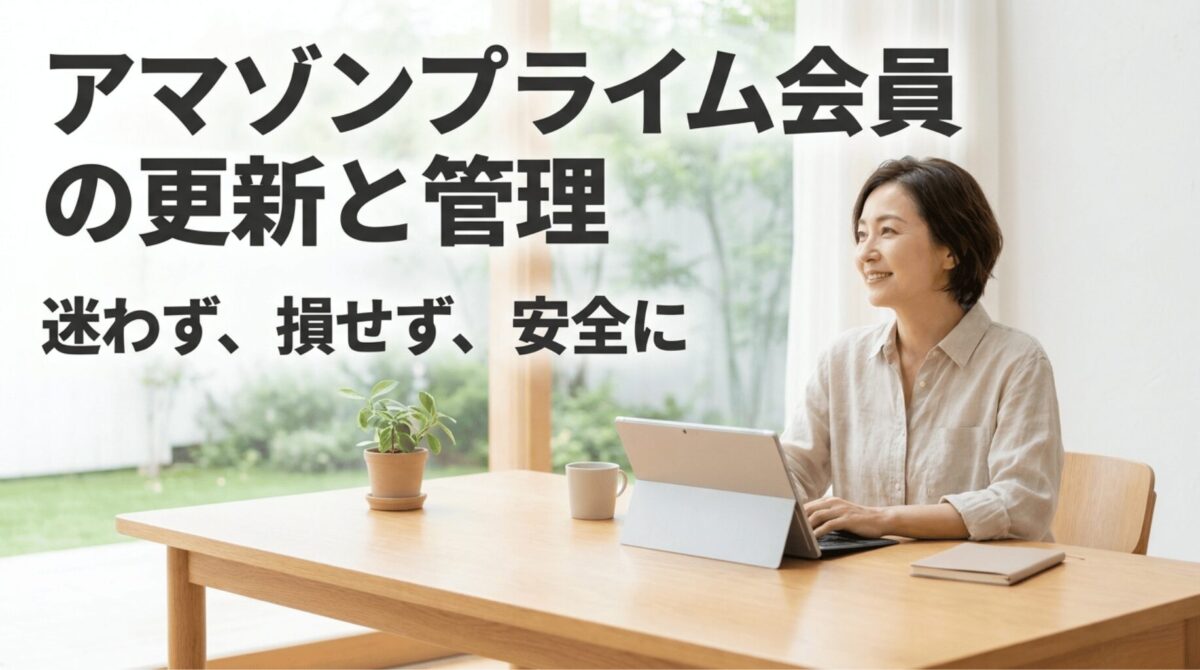 Amazonプライム会員の更新日確認や支払い管理を安全に行うための解説スライド