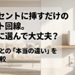 コンセントに挿すだけで使えるホームルーターと光回線の違いを比較する記事の導入スライド