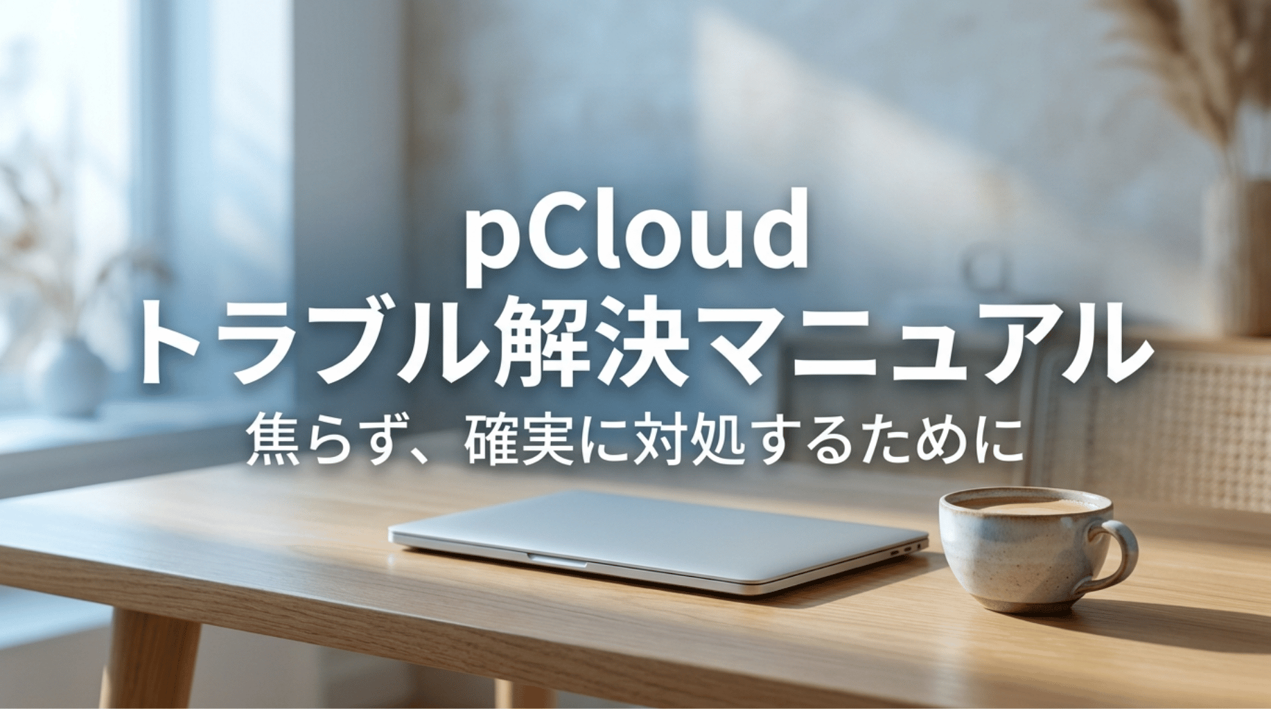 pCloudで問い合わせやトラブル対応が必要になった時に、焦らず確実に対処するための解決マニュアルの表紙スライド