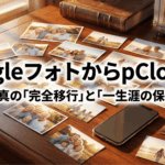 GoogleフォトからpCloudへ写真を完全移行し、一生涯保存する方法を示した導入スライド