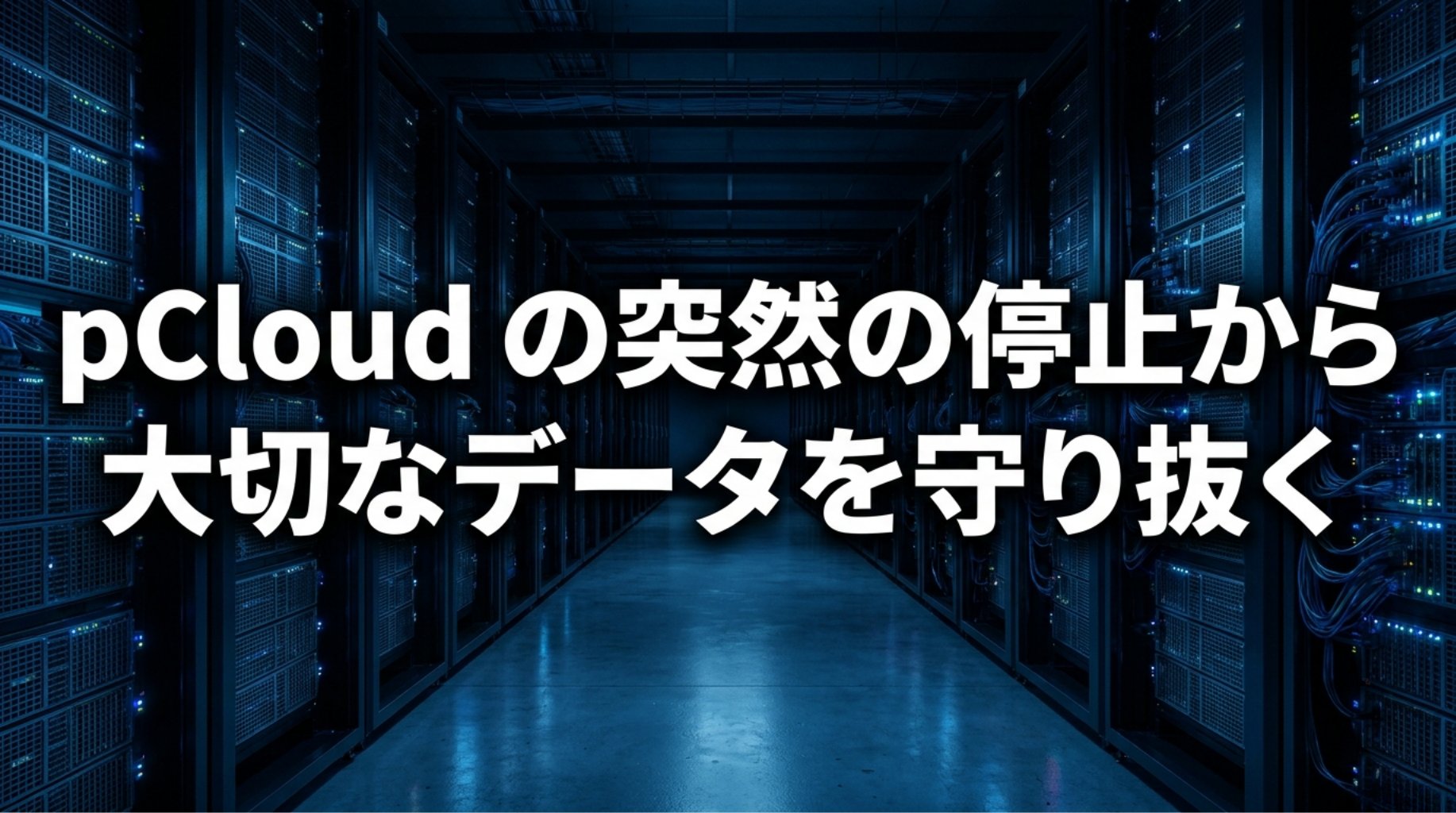 pCloudのアカウント停止リスクから大切なデータを守る方法を示したスライド