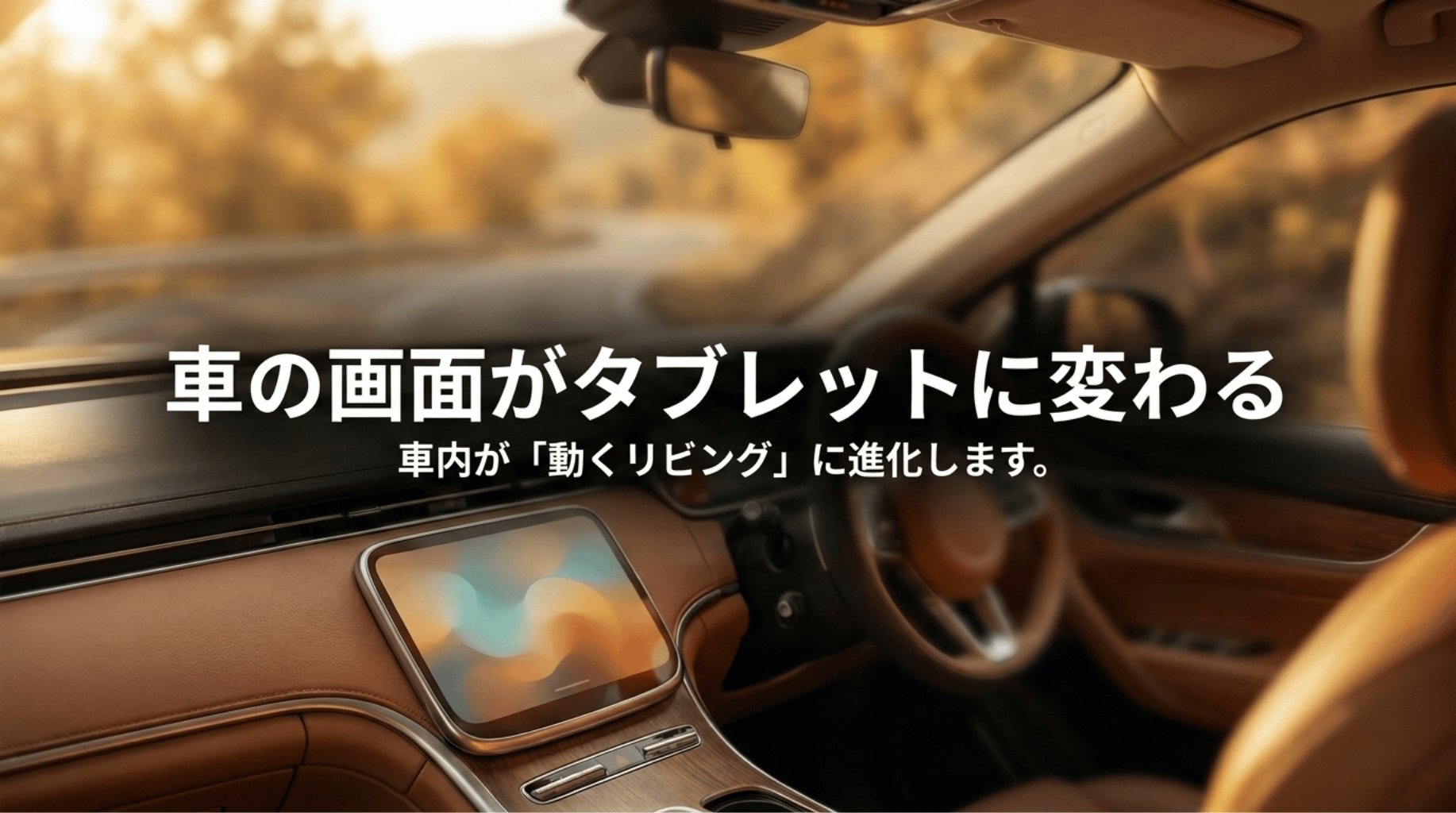 Ottocastで車のディスプレイをタブレットのように使える車内イメージ