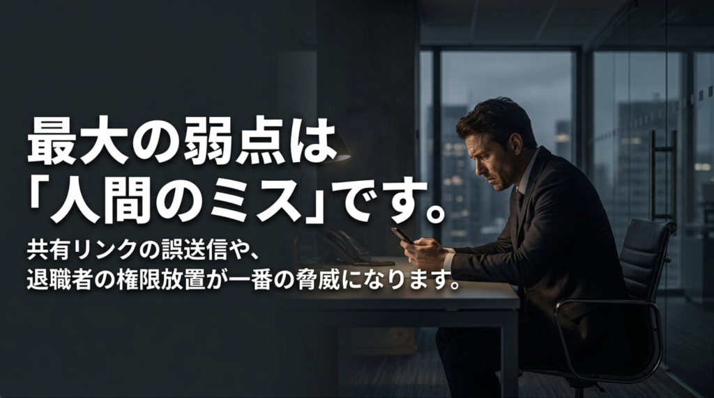 Nottaの共有リンク誤送信や退職者の権限放置など人的ミスによる情報漏洩リスク