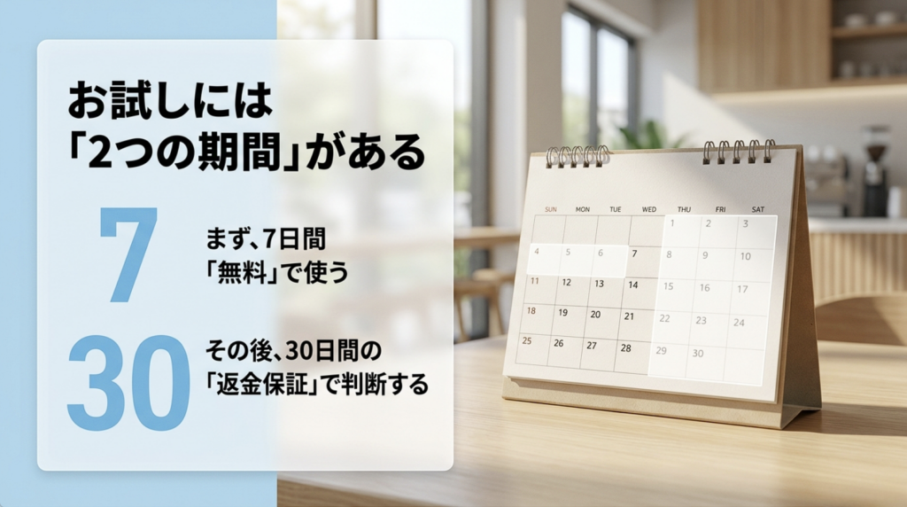 Surfsharkは最初の7日間無料トライアルと課金後の30日間返金保証で試せる